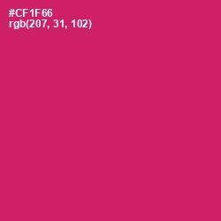 #CF1F66 - Cerise Red Color Image