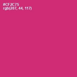 #CF2C75 - Cerise Red Color Image