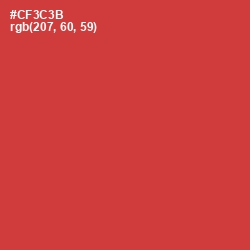 #CF3C3B - Flush Mahogany Color Image