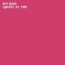 #CF3D6D - Cerise Red Color Image