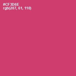 #CF3D6E - Cerise Red Color Image