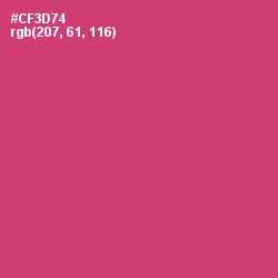 #CF3D74 - Cerise Red Color Image