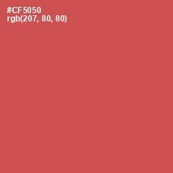 #CF5050 - Fuzzy Wuzzy Brown Color Image