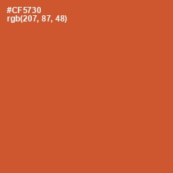 #CF5730 - Flame Pea Color Image