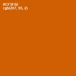 #CF5F02 - Tenn Color Image