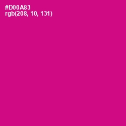 #D00A83 - Red Violet Color Image