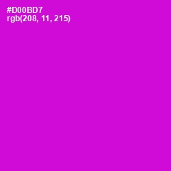 #D00BD7 - Purple Pizzazz Color Image