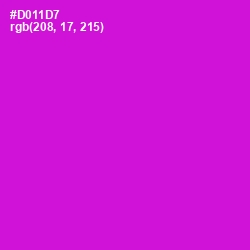 #D011D7 - Shocking Pink Color Image