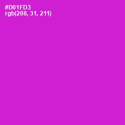 #D01FD3 - Shocking Pink Color Image