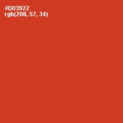 #D03922 - Persian Red Color Image