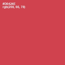 #D0424E - Fuzzy Wuzzy Brown Color Image