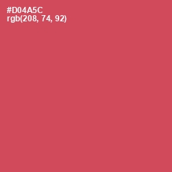 #D04A5C - Chestnut Rose Color Image