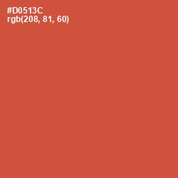 #D0513C - Flame Pea Color Image