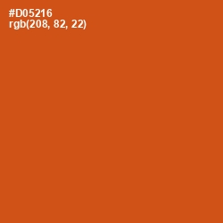 #D05216 - Orange Roughy Color Image