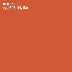 #D05A35 - Flame Pea Color Image