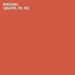 #D05A42 - Fuzzy Wuzzy Brown Color Image