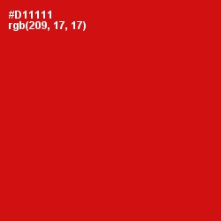 #D11111 - Monza Color Image