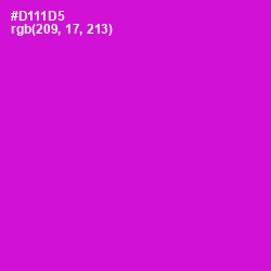 #D111D5 - Shocking Pink Color Image