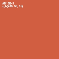 #D15E41 - Fuzzy Wuzzy Brown Color Image
