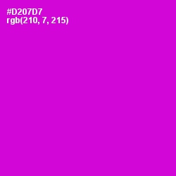 #D207D7 - Purple Pizzazz Color Image