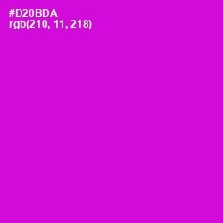 #D20BDA - Purple Pizzazz Color Image