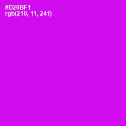 #D20BF1 - Magenta / Fuchsia Color Image