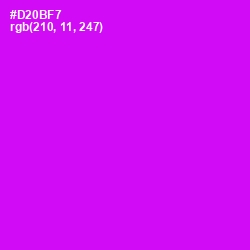 #D20BF7 - Magenta / Fuchsia Color Image