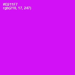 #D211F7 - Magenta / Fuchsia Color Image