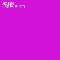 #D212D9 - Shocking Pink Color Image