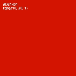 #D21401 - Monza Color Image