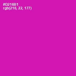 #D216B1 - Hollywood Cerise Color Image