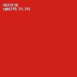 #D21F18 - Monza Color Image