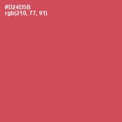 #D24D5B - Chestnut Rose Color Image