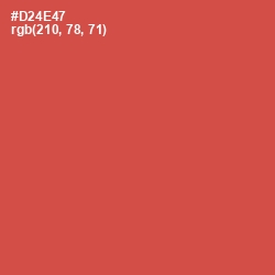 #D24E47 - Fuzzy Wuzzy Brown Color Image