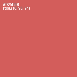 #D25D5B - Chestnut Rose Color Image