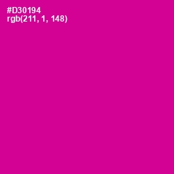 #D30194 - Red Violet Color Image