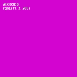 #D303D0 - Purple Pizzazz Color Image