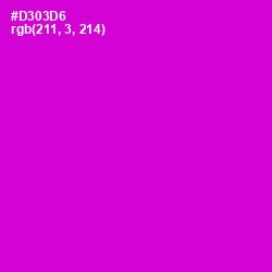 #D303D6 - Purple Pizzazz Color Image