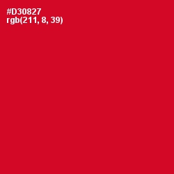 #D30827 - Crimson Color Image