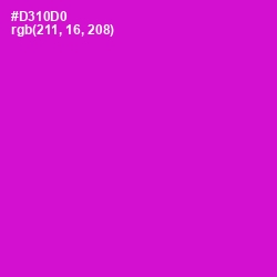 #D310D0 - Shocking Pink Color Image