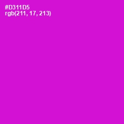 #D311D5 - Shocking Pink Color Image