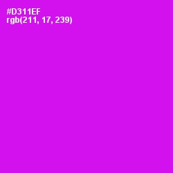 #D311EF - Magenta / Fuchsia Color Image