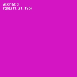 #D315C3 - Shocking Pink Color Image