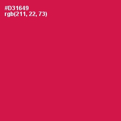 #D31649 - Maroon Flush Color Image