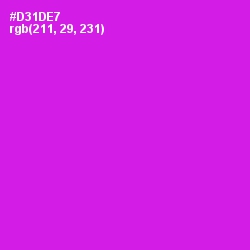 #D31DE7 - Razzle Dazzle Rose Color Image