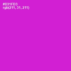 #D31FD3 - Shocking Pink Color Image