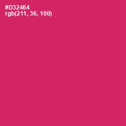 #D32464 - Cerise Red Color Image