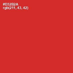#D32B2A - Persian Red Color Image