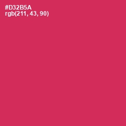 #D32B5A - Maroon Flush Color Image