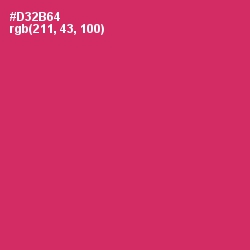 #D32B64 - Cerise Red Color Image